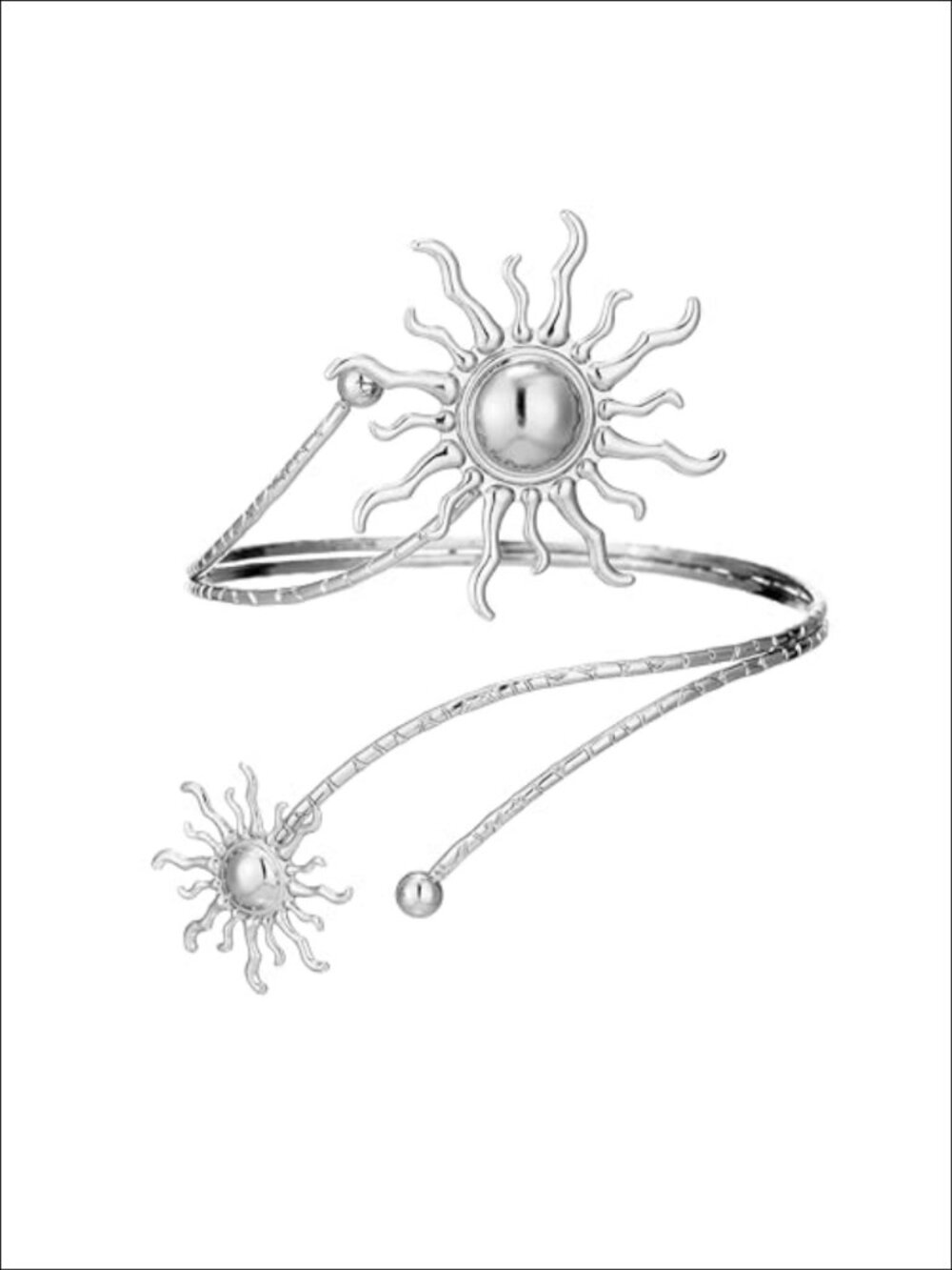 Metal Sun Arm Cuff Adjustable Open Wrap Bracelet Bohemian Statement Jewelry